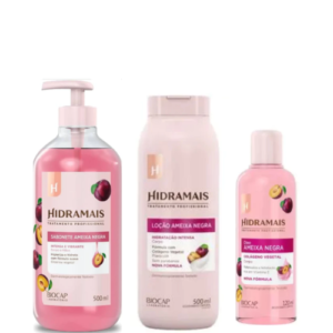 Kit Hidramais Ameixa Negra- Sabonete 500ml/Loção Hidratante 500ml/ Óleo Desodorante Corporal 120ml